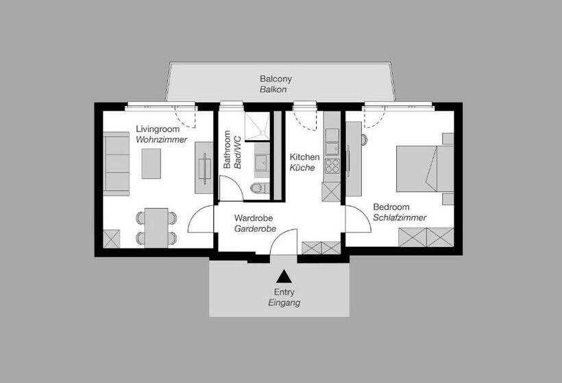 Apartamento 1 Quarto Rés-do-chão, City Stay Apartments Lindenstraße
