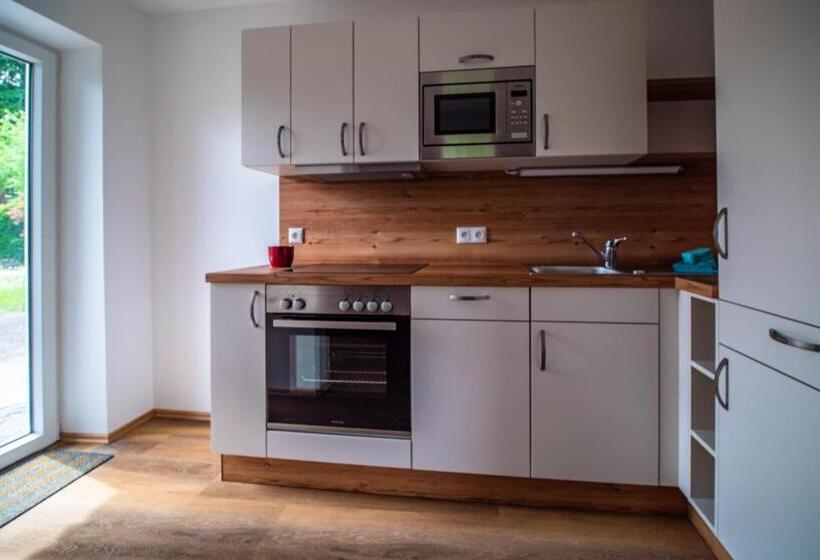 1 Sovrums Lägenhet med Terass, Gästehaus Bergwald