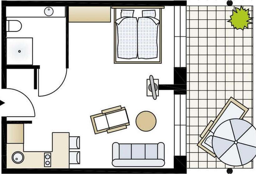 Апартаменты Классик 1 Спальня, Aparthotel Seepanorama