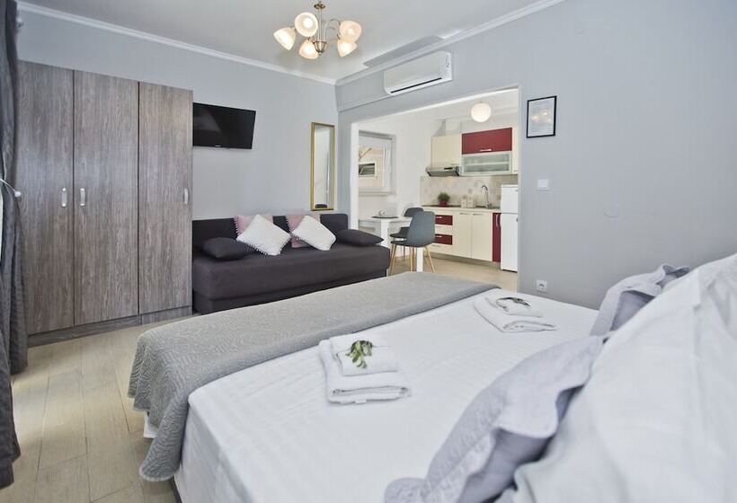 스탠다드 스튜디오 측면 바다 전망, Villa Milton Hvar
