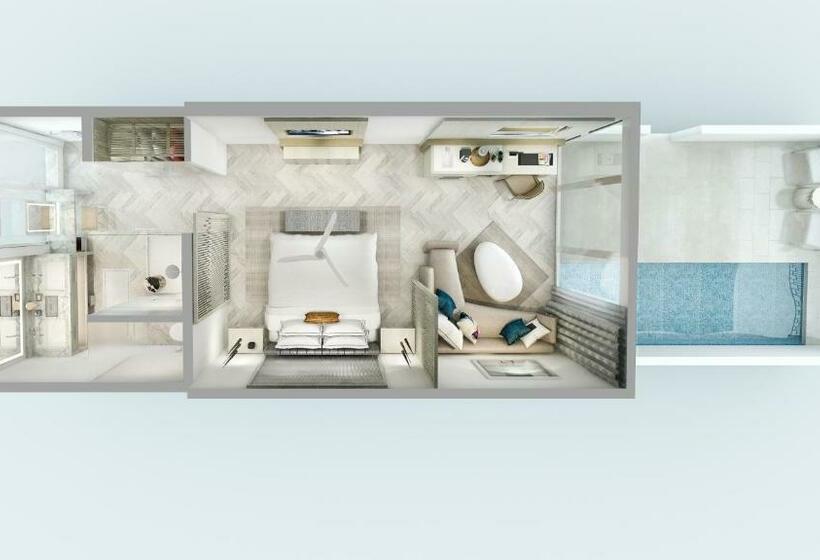 디럭스 스위트 킹 침대, H2o Suites Adults Only
