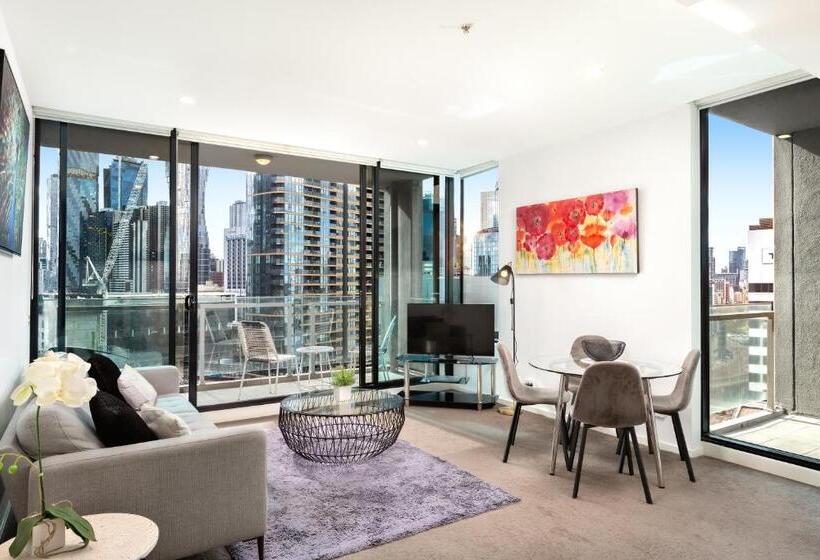 דירת חדר שינה  1 עם נוף לעיר, Waterfront Melbourne Apartments