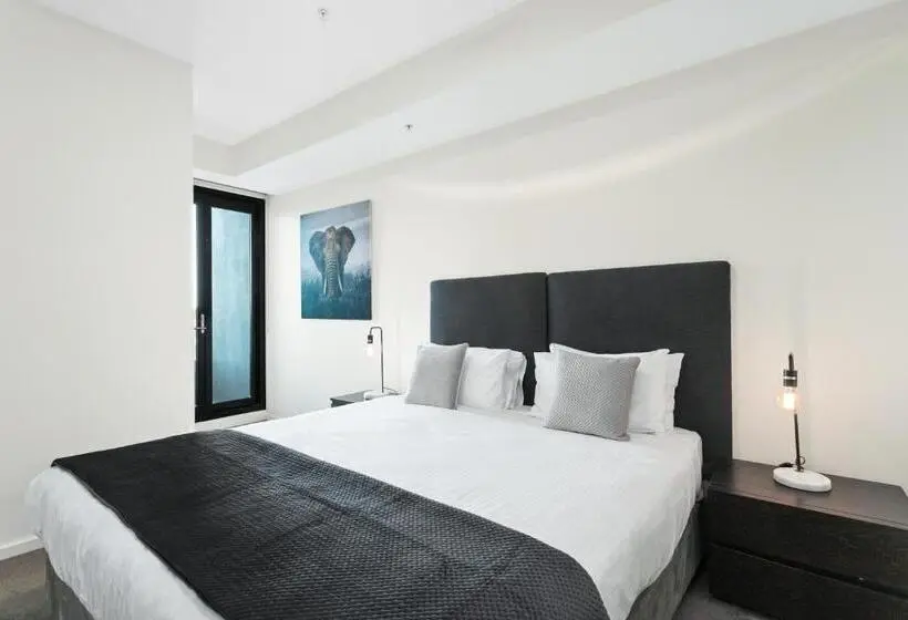 テラスつきの２ベッドルームアパートメント, Waterfront Melbourne Apartments