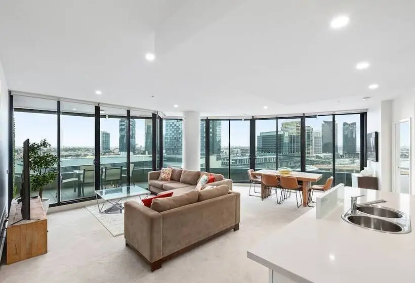 エクゼクティブアパートメントの３ベッドルーム, Waterfront Melbourne Apartments