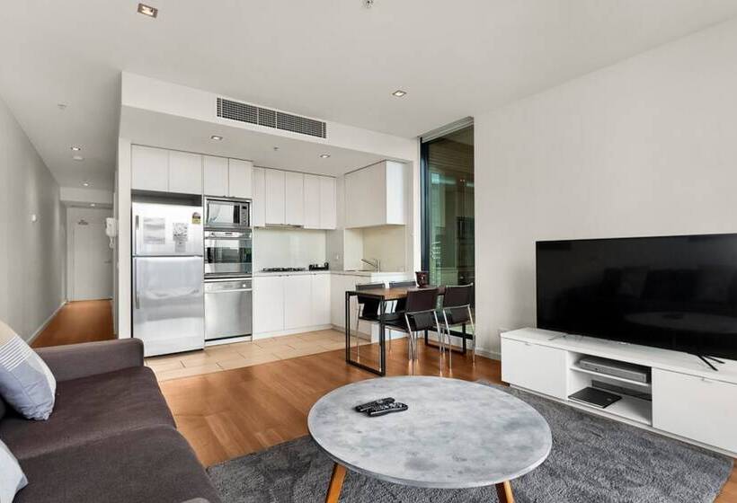 דירת חדר שינה  1 עם נוף לעיר, Waterfront Melbourne Apartments