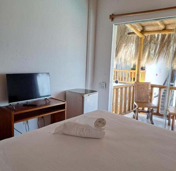 חדר סטנדרט עם מרפסת ונוף לים, Casa Mediterranea Mancora