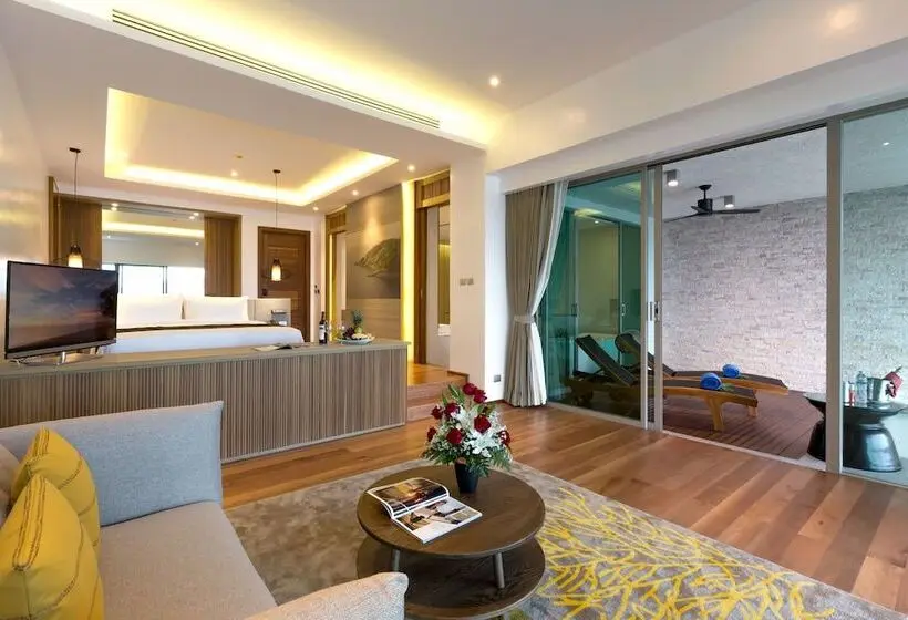 Villa 1 Makuuhuone Merinäkymä, Wyndham Grand Phuket Kalim Bay