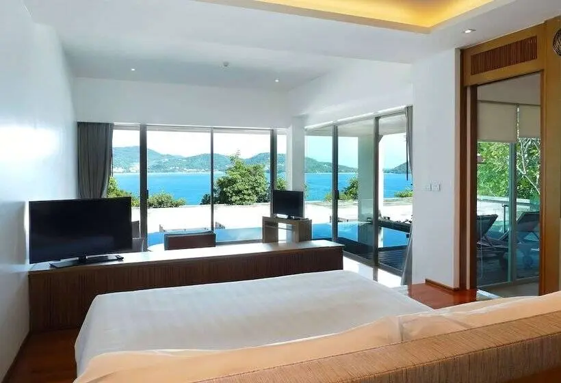 Villa 1 Makuuhuone Merinäkymä, Wyndham Grand Phuket Kalim Bay