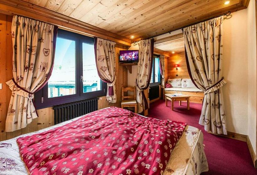 סוויטת ג'וניור, Hôtel Chalet Les Ecureuils Restaurant, Sauna & Spa Garage