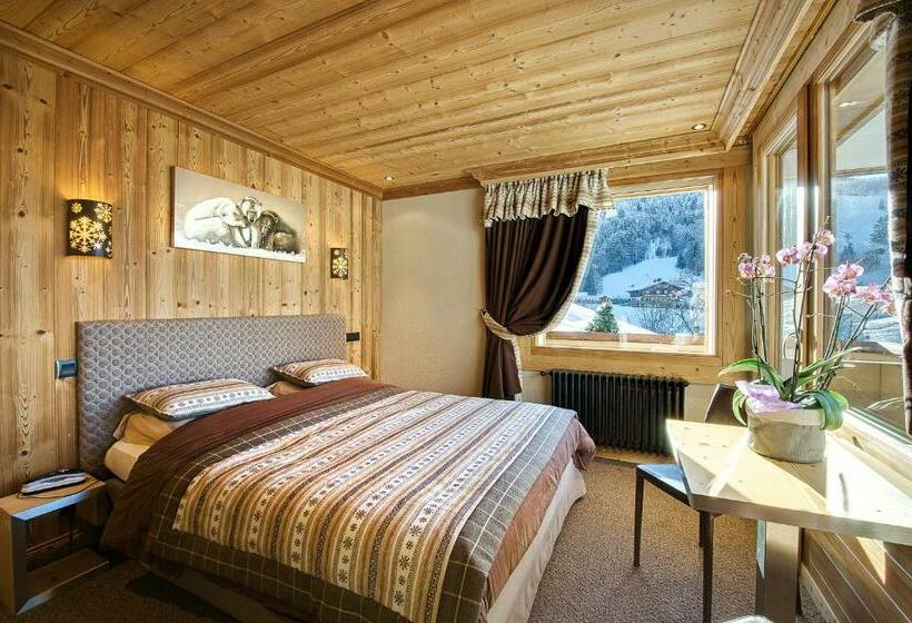 חדר סטנדרט, Hôtel Chalet Les Ecureuils Restaurant, Sauna & Spa Garage