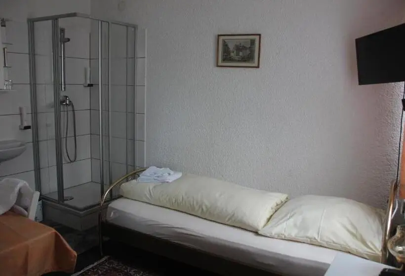 اتاق استاندارد یک تخته با سرویس بهداشتی مشترک, Airport Hotel Zum Taubengrund