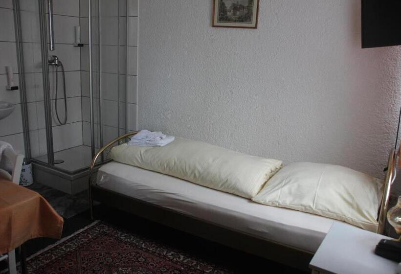 اتاق استاندارد یک تخته با سرویس بهداشتی مشترک, Airport Hotel Zum Taubengrund