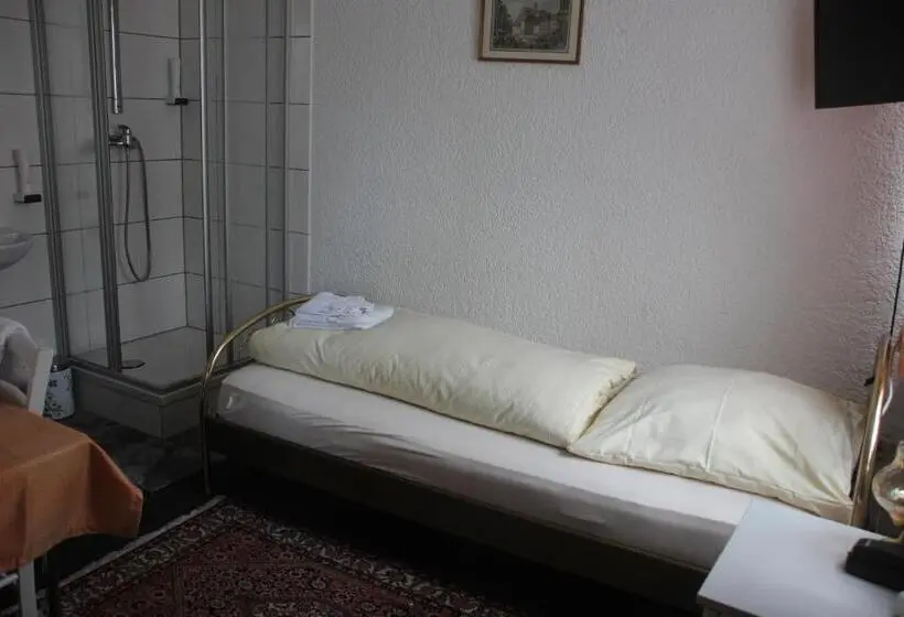 اتاق استاندارد یک تخته با سرویس بهداشتی مشترک, Airport Hotel Zum Taubengrund