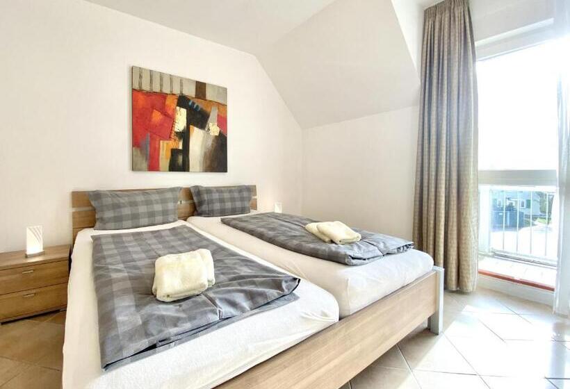 דירה בת חדר שינה 1 עם מרפסת, Appartementhaus Möwe