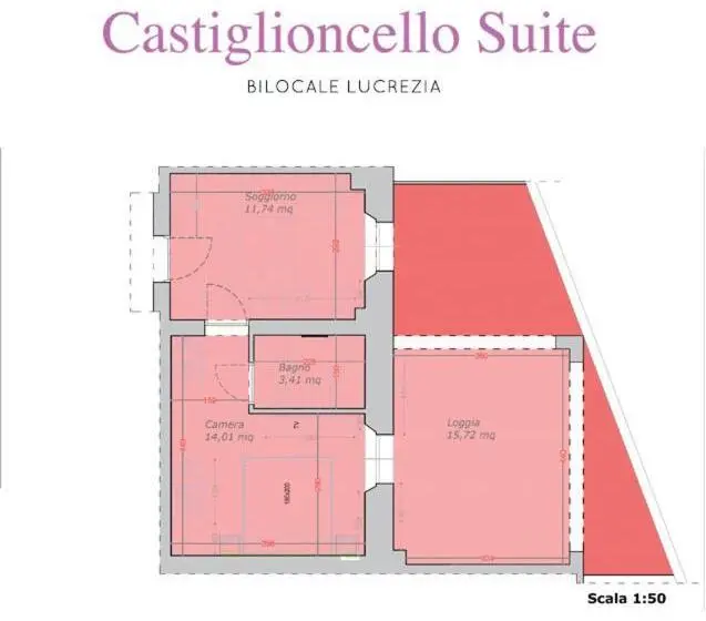 テラス付き１ベッドルームアパートメント, Castiglioncello Suite