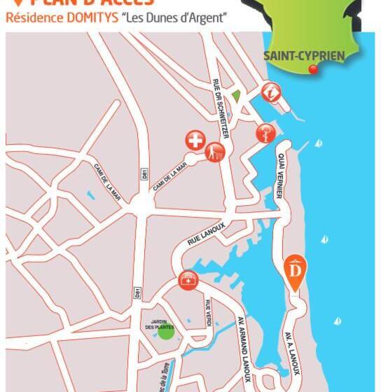 침실 1개 아파트, Domitys Les Dunes D Argent