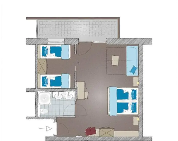 バルコニー付スタンダード４ベッドルーム, Alpinhotel Monte Superior   Silvretta Card Premium Betrieb