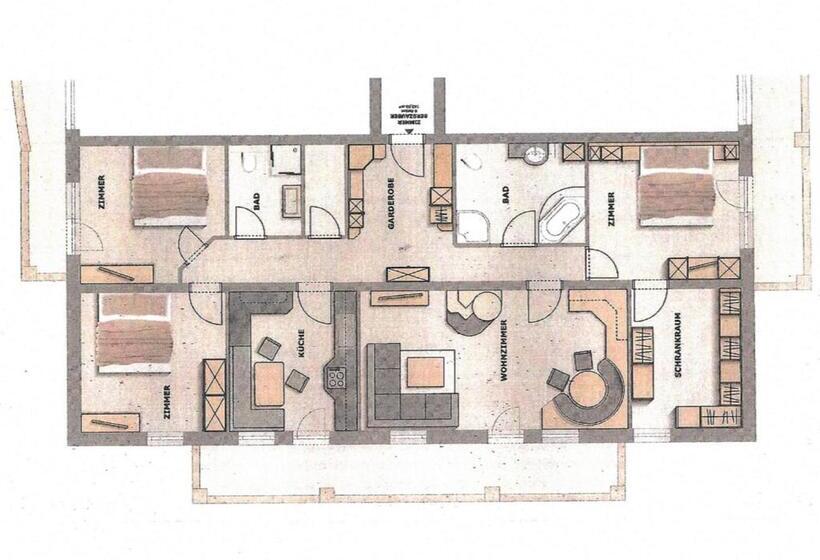 آپارتمان 3 خوابه, & Appartements Alpenresidenz Viktoria