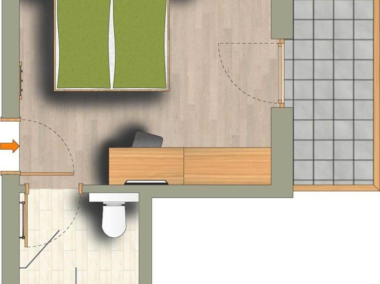 Comfort room with balcony, Zirngast