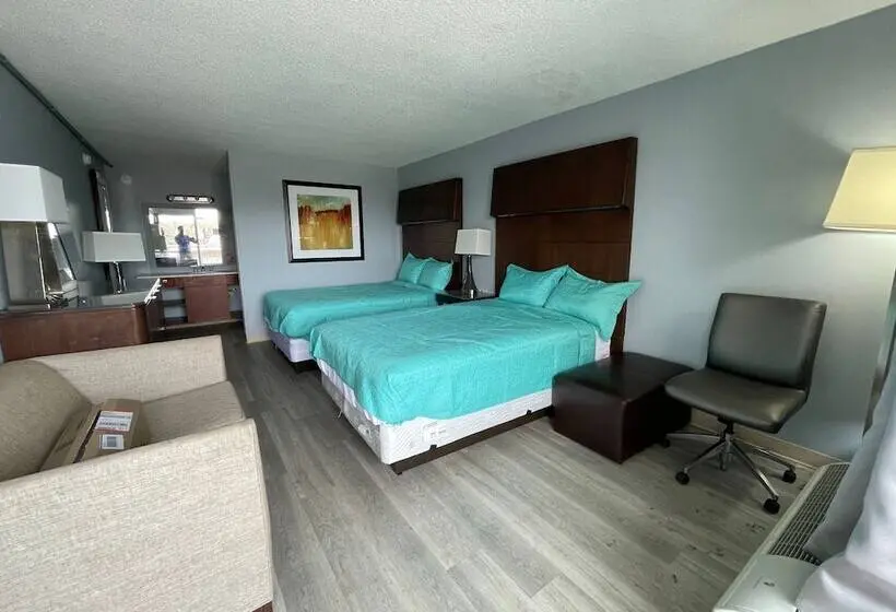 ２ダブルベッドのスタンダードルーム, Lamplighter Inn By Oyo Charlotte Airport Area