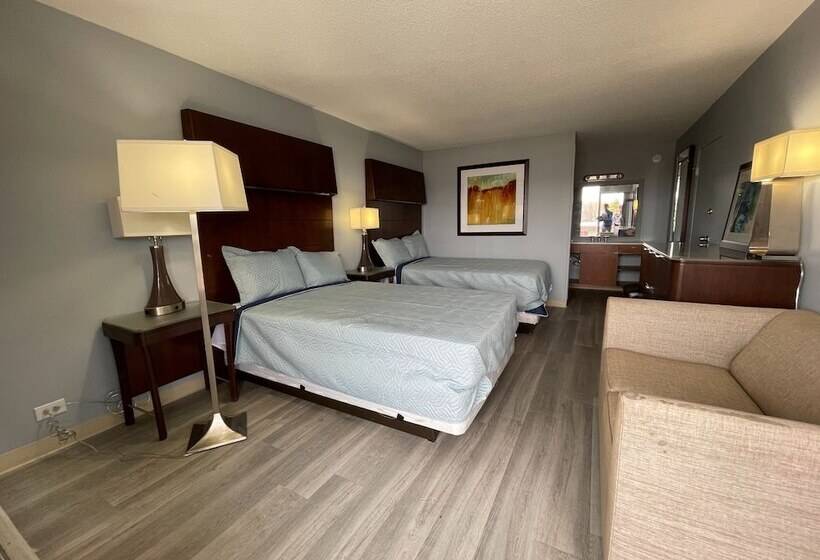 חדר סטנדרט שתי מיטות זוגיות, Lamplighter Inn By Oyo Charlotte Airport Area