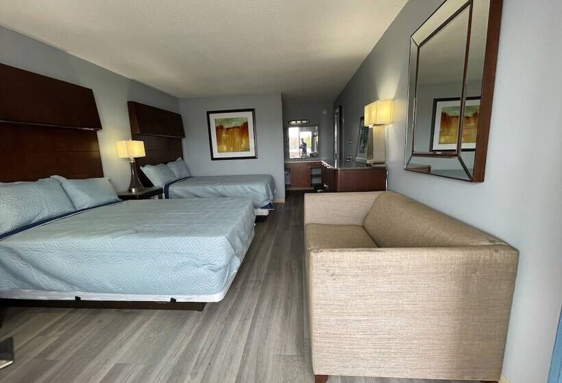 חדר סטנדרט שתי מיטות זוגיות, Lamplighter Inn By Oyo Charlotte Airport Area