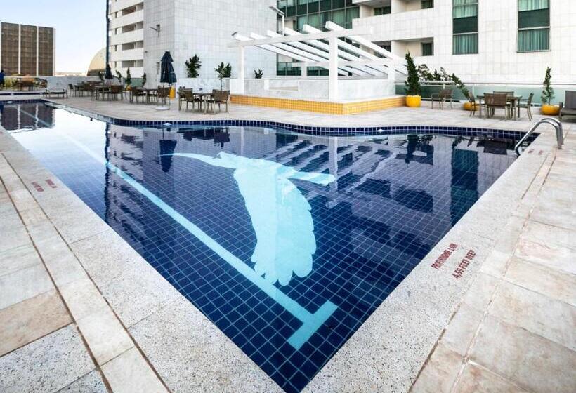 带1个卧室的带阳台的公寓, Lindo Flat Mercure Com Vg Garagem. Vista Panorâmica