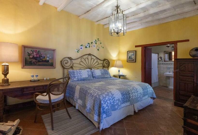 キングサイズベッドのデラックスルーム, La Casa Azul Huasca & Restaurante La Terraza