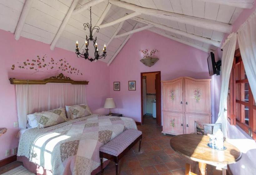 חדר דחוקס עם מיטת קינג, La Casa Azul Huasca & Restaurante La Terraza