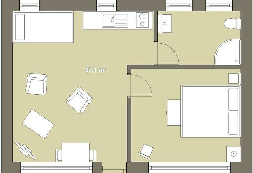 Апартаменты 1 Спальня, Rainbow Motel & Hot Pools