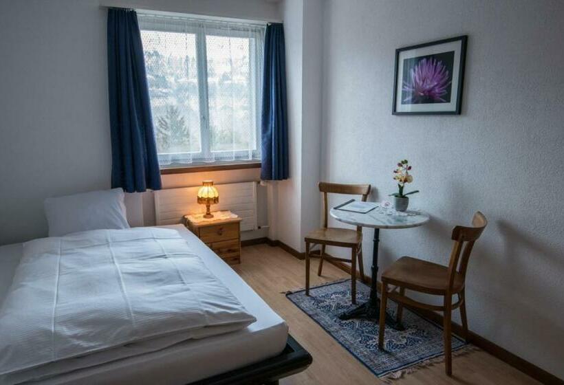 اتاق استاندارد یک تخته با سرویس بهداشتی مشترک, Restaurant Bergheim
