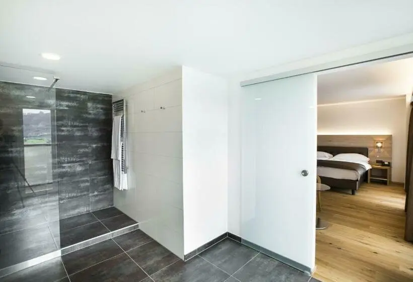 Standard-huone Järvinäkymä, Romantik Hotel Le Vignier