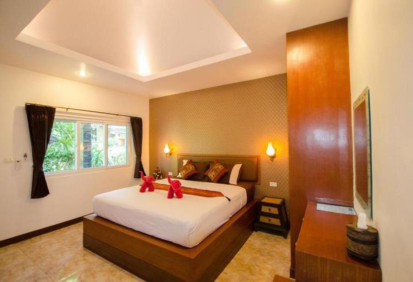 디럭스 룸 가든 전망, Nid's Bungalows