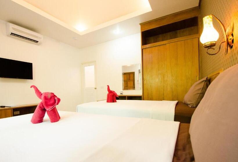 디럭스 룸 가든 전망, Nid's Bungalows