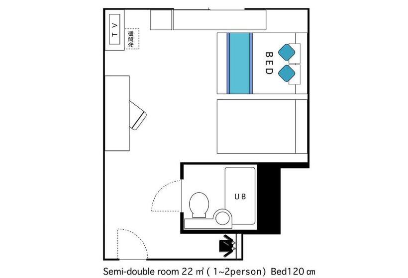 غرفة أساسية سرير مزدوج, Areaone Sakaiminato Marina