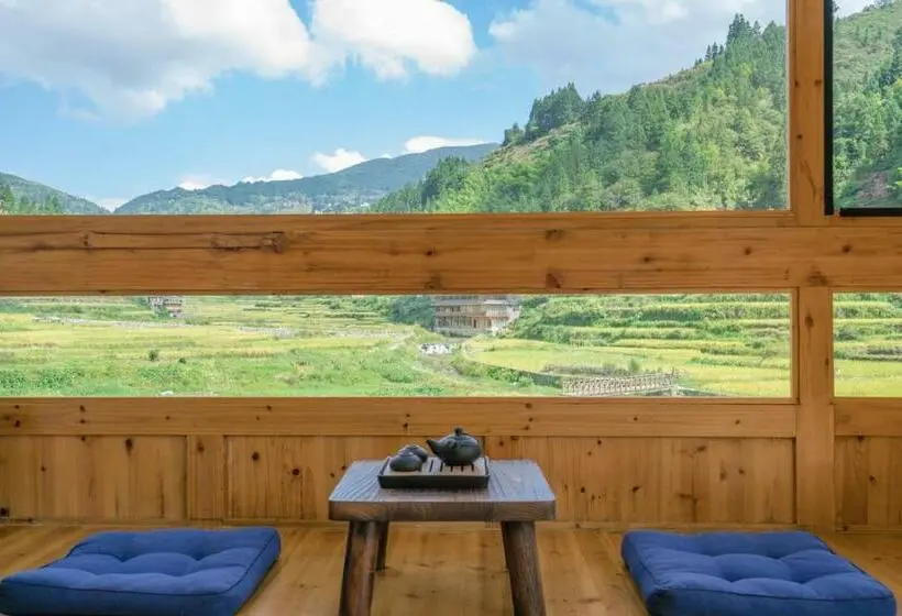 キングサイズベッドのスタンダードルーム, 肇兴溪舍山堂 Creekside Inn