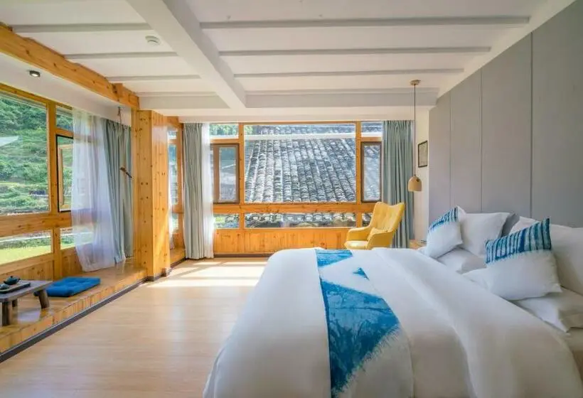 キングサイズベッドのスタンダードルーム, 肇兴溪舍山堂 Creekside Inn