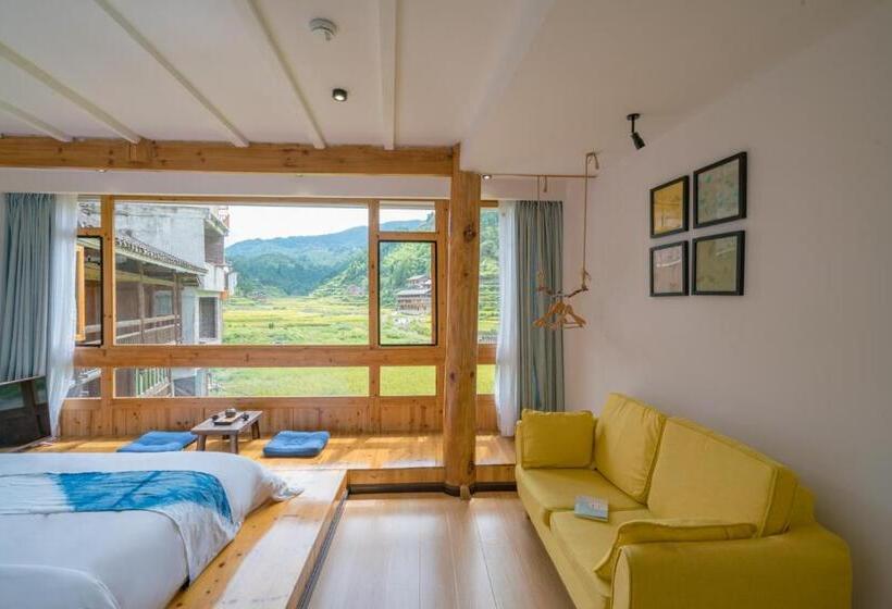 Dağ Manzaralı Standart Oda, 肇兴溪舍山堂 Creekside Inn