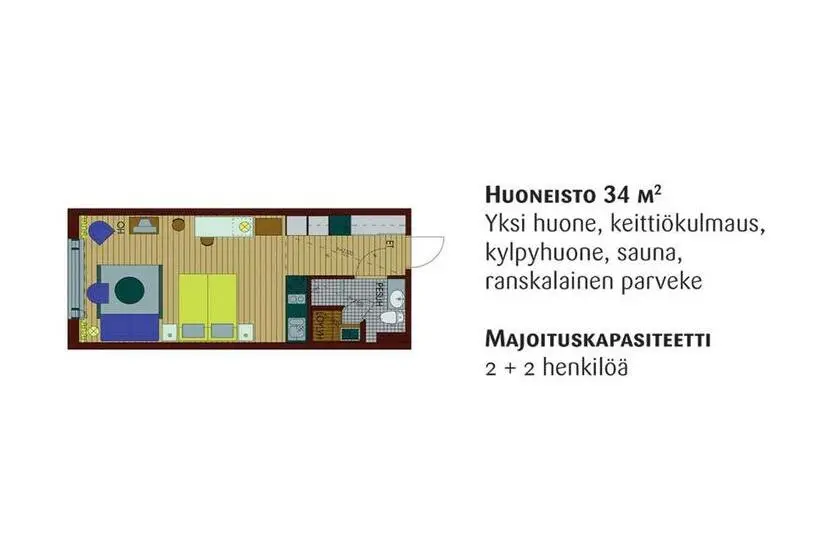 １ベッドルームベーシックアパートメント, Kuortaneen Urheiluopisto