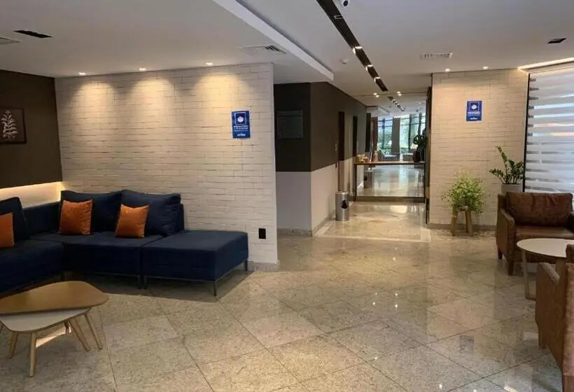 １ベッドルームプレミアムアパートメント, Flat Cosmopolitan Praia Com Estacionamento Grátis   Gonzaga   Andar Alto