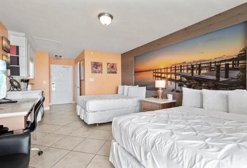Standard-studio, Ocean View Hotel Room With Balcony  2 Full Beds #24