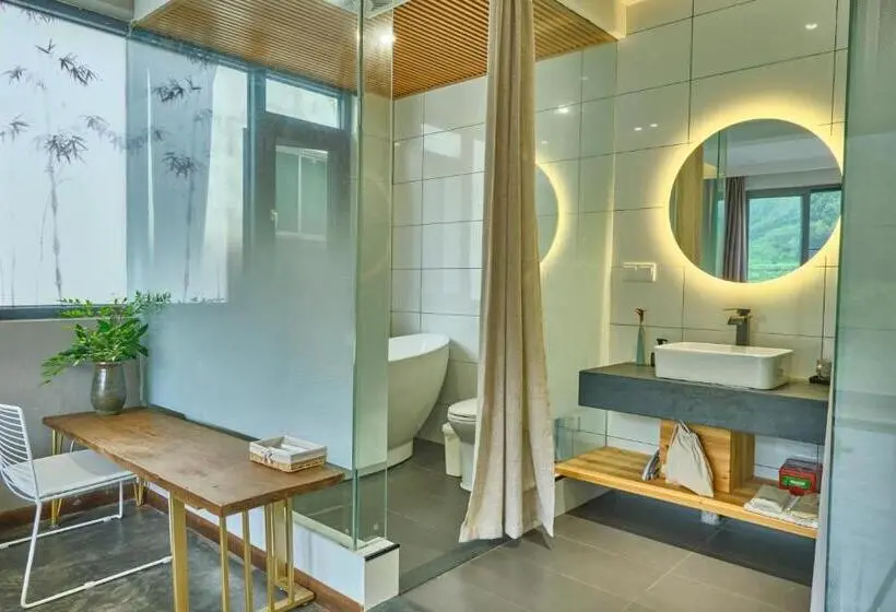 キングサイズベッドのスタンダードルーム, Nature Cure Village Lodge 婺源自在舍民宿