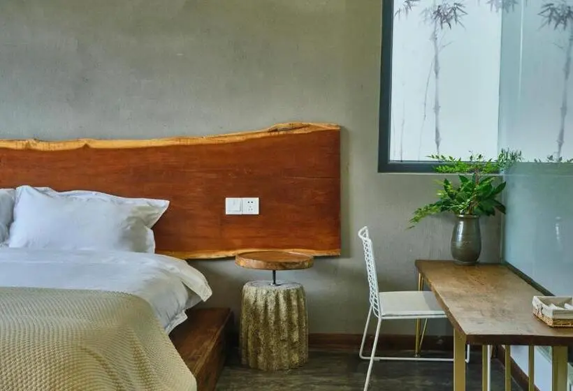 キングサイズベッドのスタンダードルーム, Nature Cure Village Lodge 婺源自在舍民宿