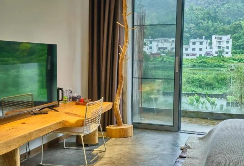 キングサイズベッドのスタンダードルーム, Nature Cure Village Lodge 婺源自在舍民宿