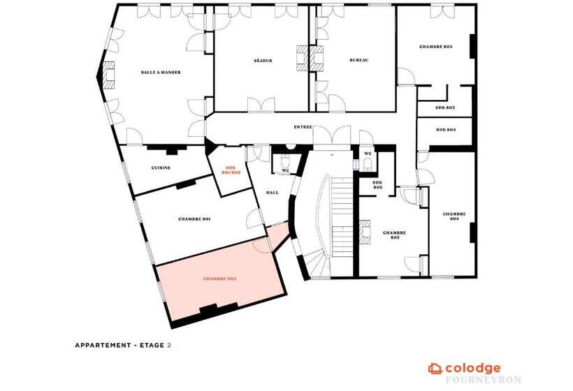 غرفة ديلوكس مزودة بشرفة, Appartement Colodge   Fourneyron