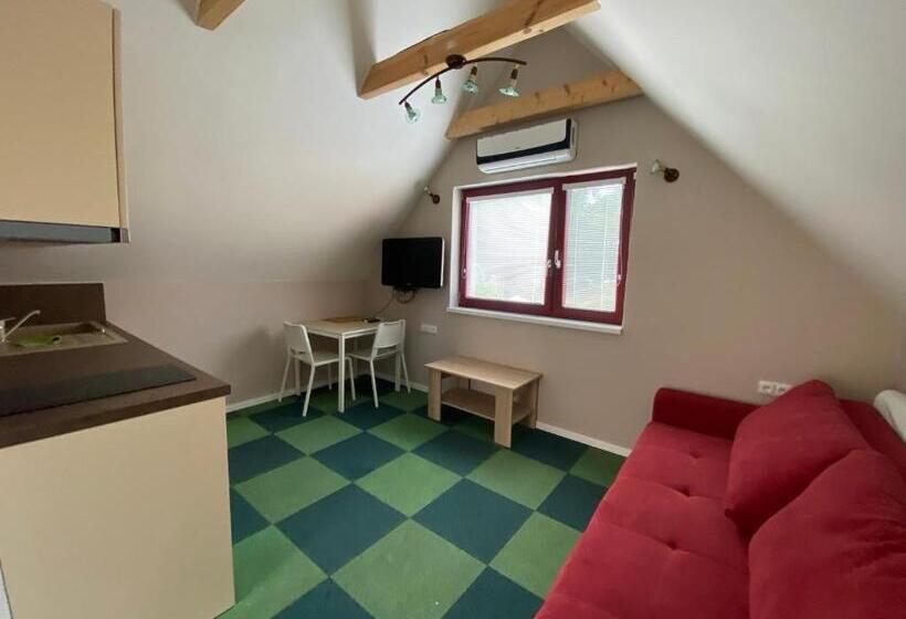 Standard studio with lake view, Ubytování Na Hrázi