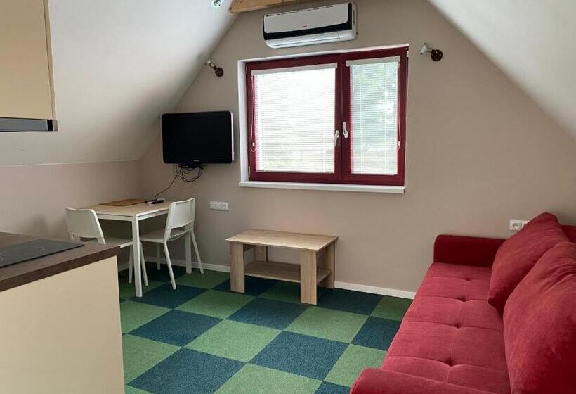 Standard studio with lake view, Ubytování Na Hrázi