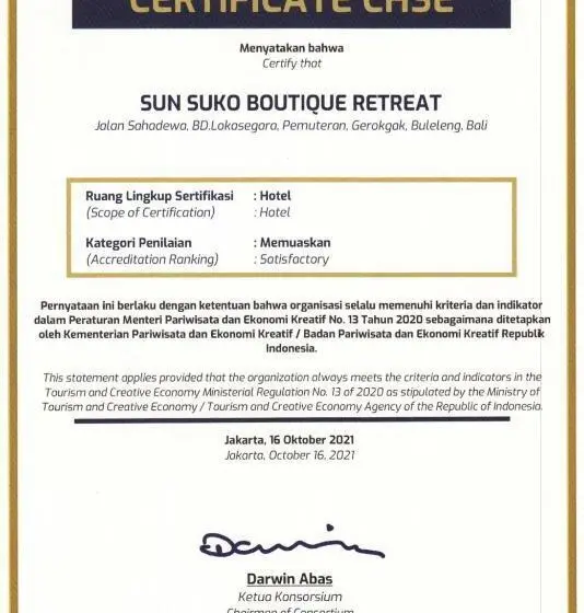 マウンテンビュースタンダードルーム, Sun Suko Boutique Resort