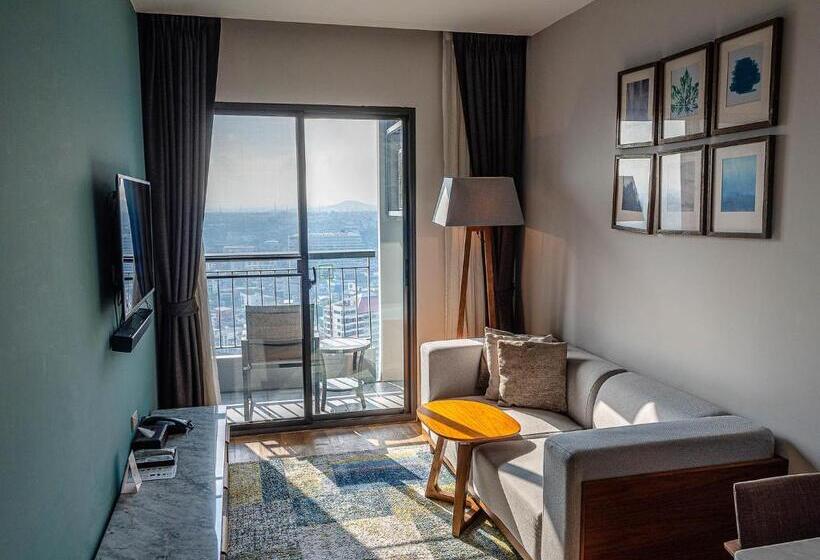 침실 1개 디럭스 아파트, Oakwood Hotel & Residence Sriracha   Sha Extra Plus