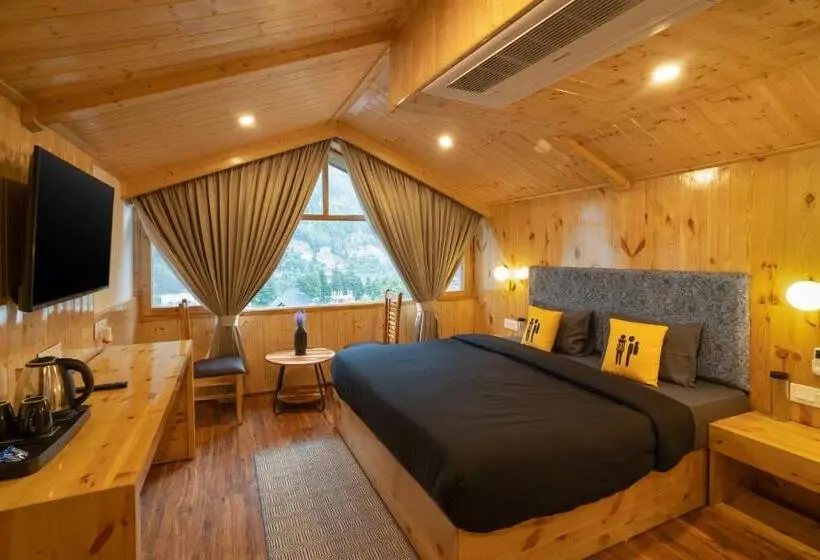 Deluxe-huone Näkymä, The Hosteller Old Manali, Manu Temple